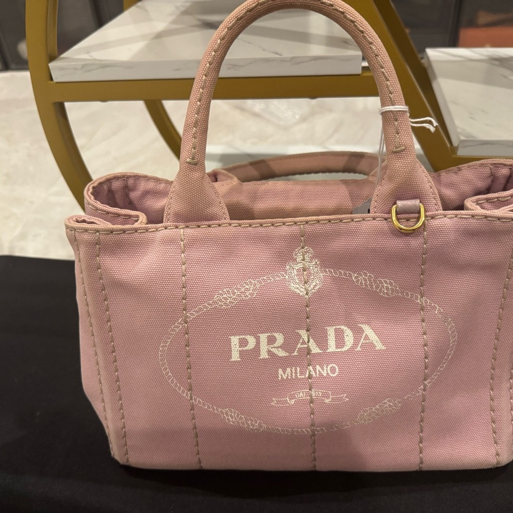 Prada Blush Pink Canvas Tote - Picture 6 of 6